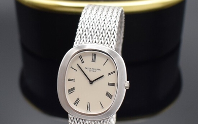 PATEK PHILIPPE fine 18k white gold gents wristwatch...