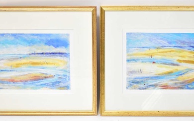 PAULA VELARDI (British, 20th century); pair of oils on canvas,...