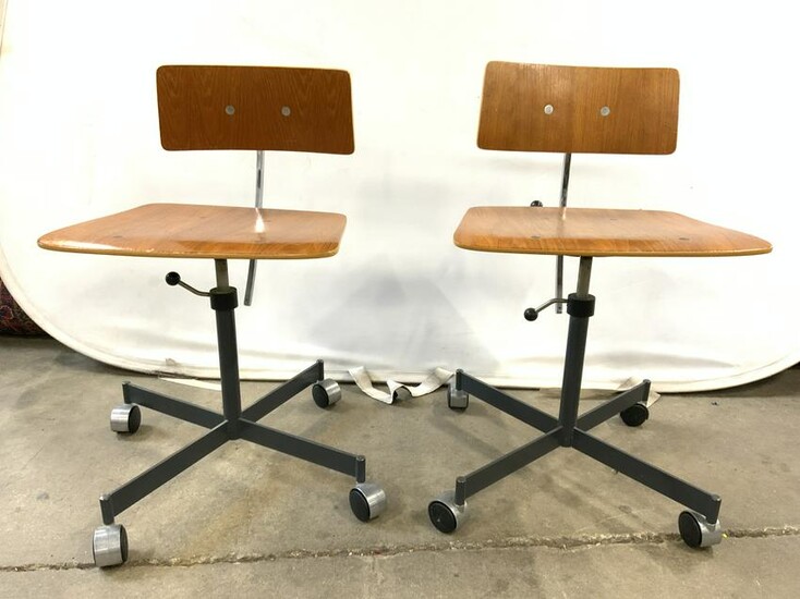 Pair KEVI MCM Danish Modern Swivel Chairs