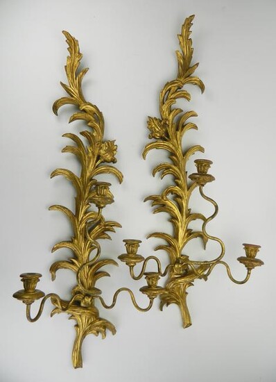 Pair of Italian carved wall sconces