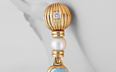 Paire de pendants d'oreilles en or jaune... - Lot 74 - Vasari Auction