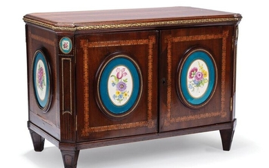 Parquetry, Mahogany Table-Top Collector's Cabinet