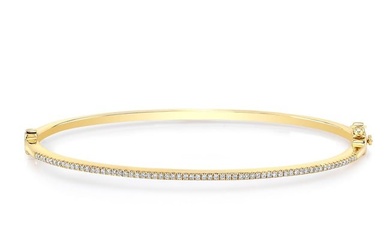 Pave Bangle In 14k Yellow Gold (1/3 Ct.tw.)