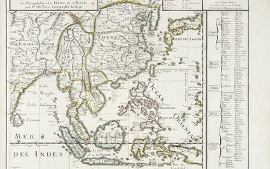 Pierre Duval (Abbeville, 1618 - Parigi, 1683), La Chine avec l'Empire du Mogol, les Presqu-Isles et les isles de l'Asie. A Paris: Chez l'auteur, en l'Isle du Palais, 1676.