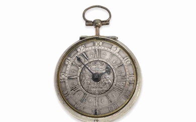 Pocket watch: early English pocket watch, ca. 1700, signed Vindemill (attributed to Joseph Windmills) London