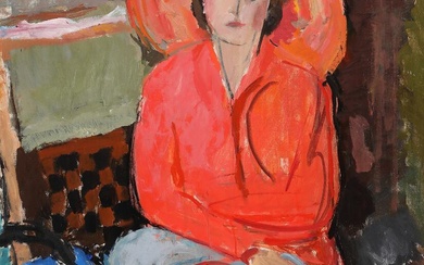 Povl Schrøder (b. København 1894, d. Positano, Italien 1957) Composition with woman...