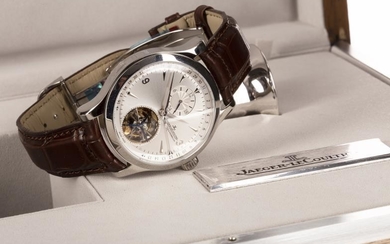 RARE: GENTLEMAN'S JAEGER LECOULTRE MASTER TOURBILLON STAINLESS STEEL AUTOMATIC...