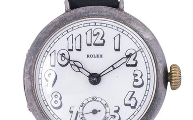 ROLEX Antike Silber Armbanduhr ca. 1910-1918