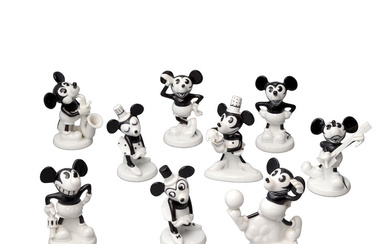 ROSENTHAL (ESTABLISHED 1879) Group of Nine Rare Mickey and Minnie...