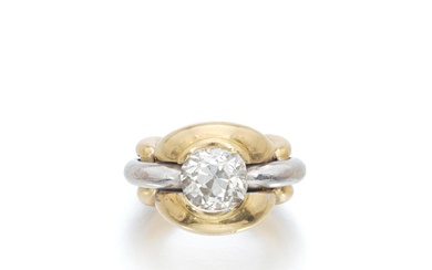 René Boivin Diamond ring, 'Chaine', circa 1970