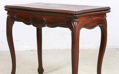 Rosewood French style serpentine gaming table
