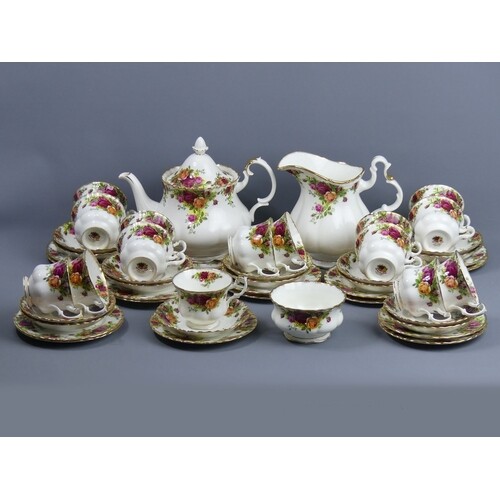 Royal Albert Old Country Roses Teapot and stand, milk jug, s...