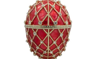 Russian Royal Trellis Trinket, Jewel Box, Egg