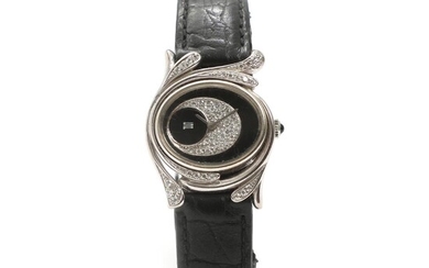 NOT SOLD. SP: A lady's diamond wristwatch of 18k white gold. Case and dial richly set with several brilliant cut diamonds. 1990s. – Bruun Rasmussen Auctioneers of Fine Art