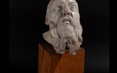 Sculpture representing head of a Prophet or Philosopher, Tuscany 16th century