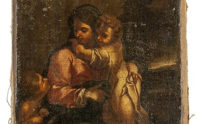 Scuola emiliana sec.XVII "Madonna con Bambino e