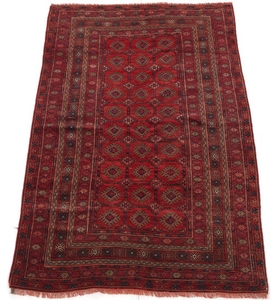 Semi-Antique Very Fine Hand-Knotted Turkoman Silky Wool Carpet, ca. 1950's