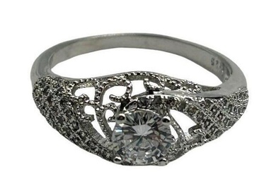 Size 10 CZ Plated Special Occasion Women's Ring