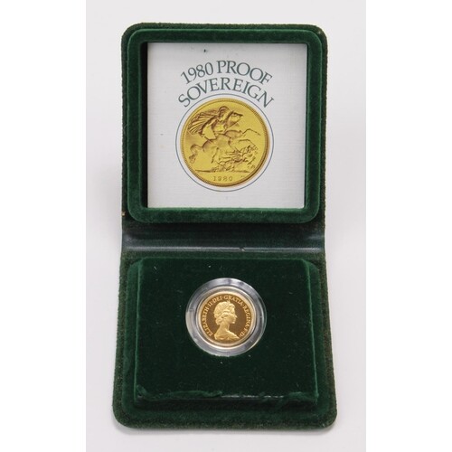 Sovereign 1980 Proof FDC cased as issued