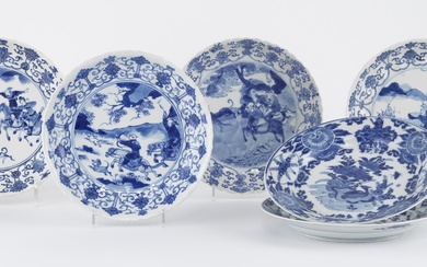 Suite de six assiettes, Chine dynastie Qing (1644-1912)