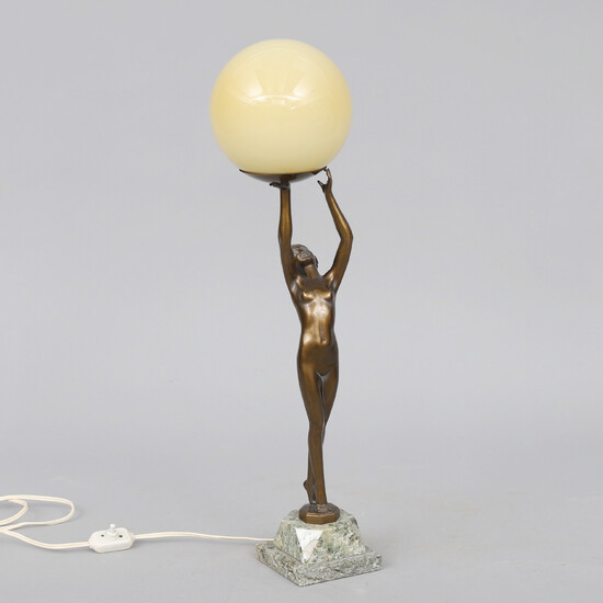 TABLE LAMP, Art deco, 1930s / 1940s, Gropptorps marmor AB.