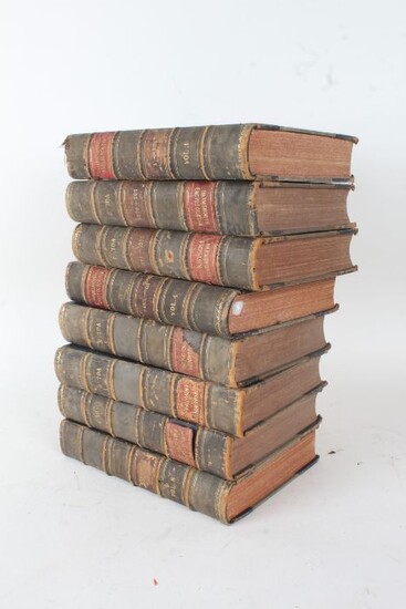 The Harmsworth Encyclopaedia, volumes 1-8, London, The Amalgamated Press Ltd., all leather bound (