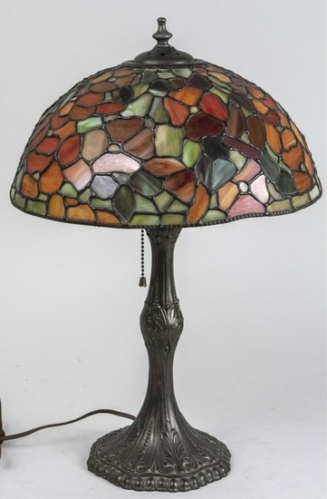 Tiffany Style Leaded Glass Lamp