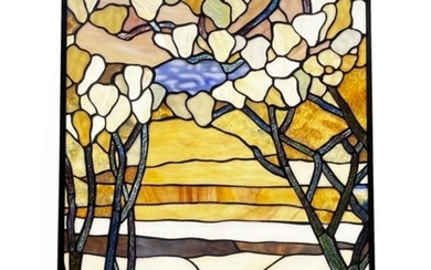 Tiffany Style Stained Art Glass Hanging Window