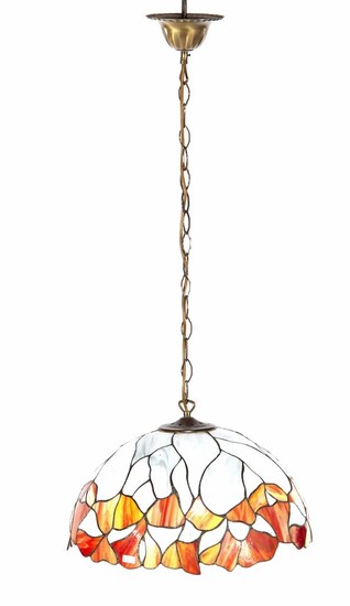 (-), Tiffany style pendant lamp, shade 28 cm...
