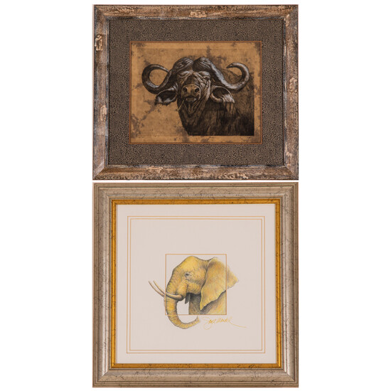 Two African Wildlife Decorative Prints