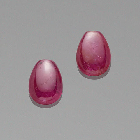 Two Drop-shaped Rubies