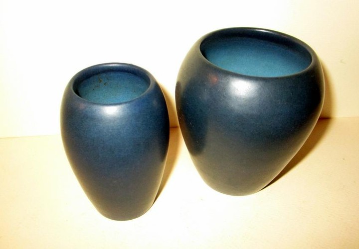 Two Small Marblehead Pottery Vases