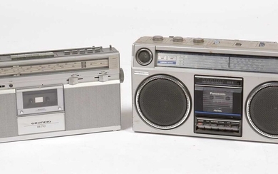 Two radio cassette recorders