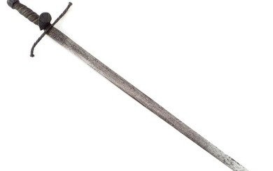Unusual Spanish or Italian Broadsword Rapier with Early Markings & Chased Decorations to the Blade