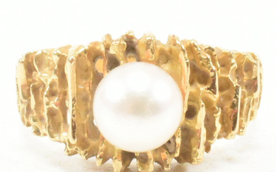 VINTAGE 18CT GOLD & PEARL DRESS RING