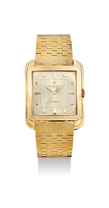 Vacheron Constantin. A Very Rare and Oversized Yellow Gold Centre Seconds Bracelet Watch