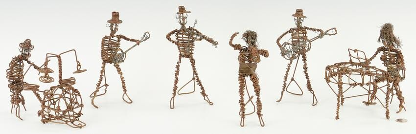 Vannoy Streeter Six-Piece Band Wire Sculptures