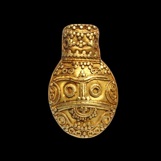 Viking Gold Pendant, Head of Odin, c. 10th Century A.D.