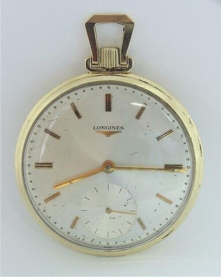 Vintage 14K Gold LONGINES Mens Pocket watch c.1970s Cal