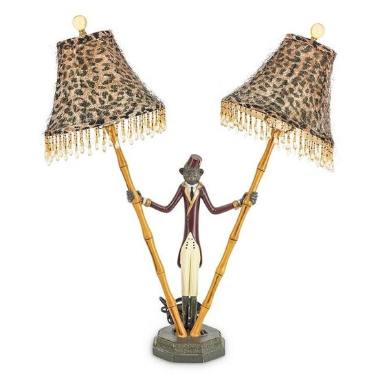 Vintage Bellhop Monkey Lamp
