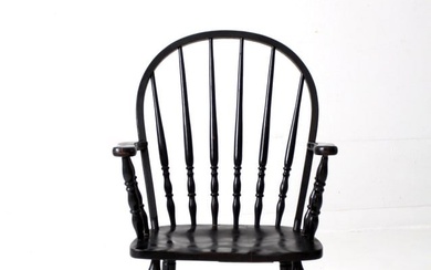 Vintage Black Windsor Arm Chair
