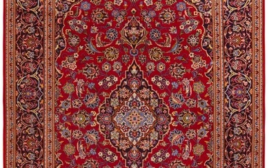 Vintage Persian Kashan Rug 7 ft 2 in x 5 ft (2.18 m x 1.52 m)