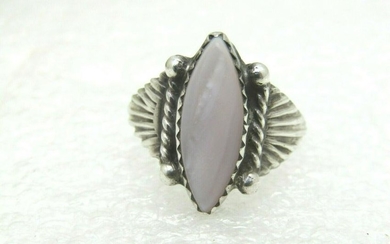 Vintage Sterling Southwestern MOP Ring, Pink, Size