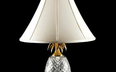 Waterford Hospitality Collection Cut Crystal and Brass Pineapple Table Lamp