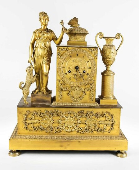 fire gilded Empire figures pendulum