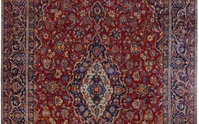 10 x 16 Red Persian Kashan Rug