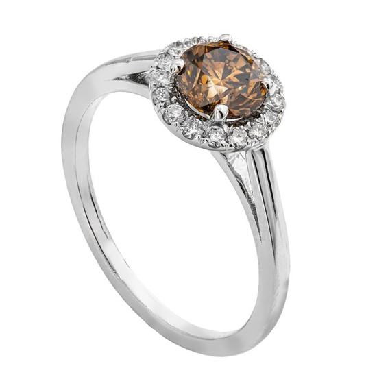 1.20 tcw Diamond Ring - 14 kt. White gold - Ring - 1.01 ct Diamond - 0.19 ct Diamonds - No Reserve Price