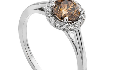 1.20 tcw Diamond Ring - 14 kt. White gold - Ring - 1.01 ct Diamond - 0.19 ct Diamonds - No Reserve Price