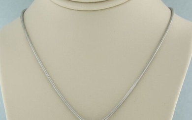 14 kt. White gold - Necklace with pendant - 0.80 ct Sapphire