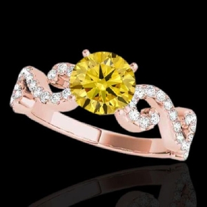 1.40 CTW Certified SI/I Fancy Intense Yellow Diamond